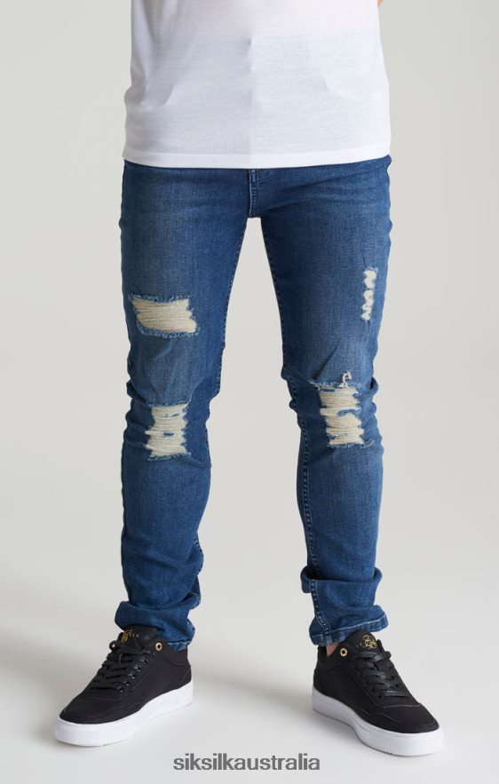 Boys Apparel TB82N309 SikSilk Midstone Distressed Slim Denim Jean