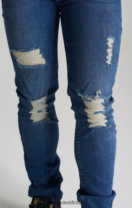 Boys Apparel TB82N309 SikSilk Midstone Distressed Slim Denim Jean