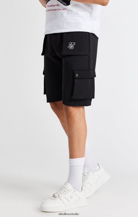 Boys Apparel TB82N315 SikSilk Black Cargo Short