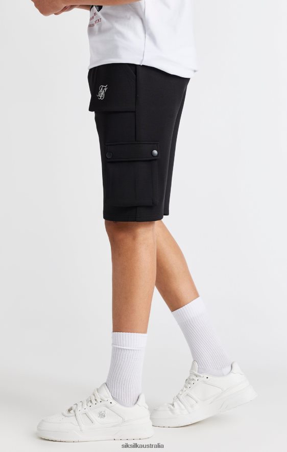 Boys Apparel TB82N315 SikSilk Black Cargo Short