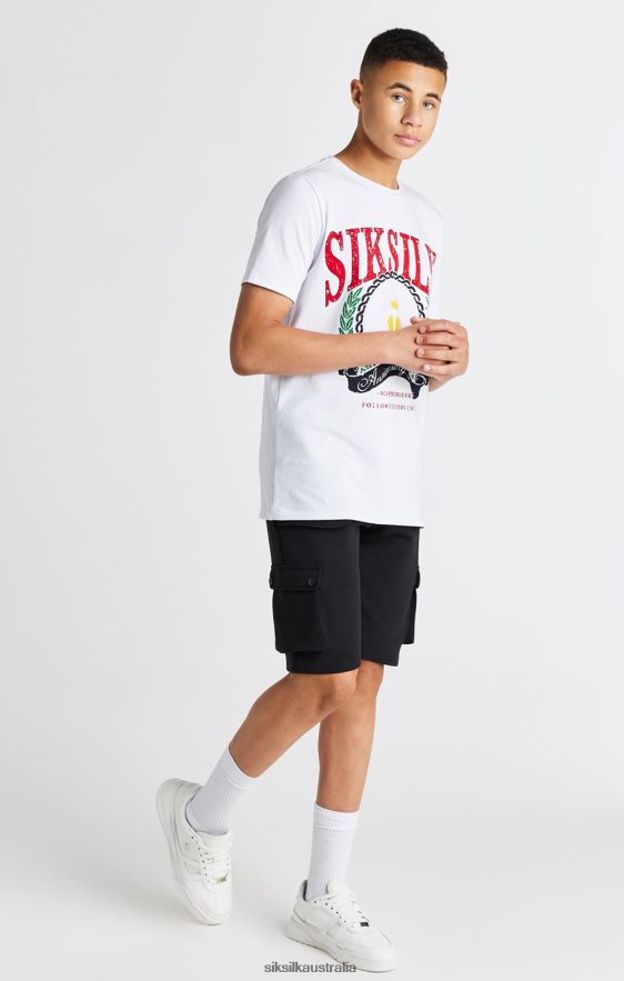 Boys Apparel TB82N315 SikSilk Black Cargo Short