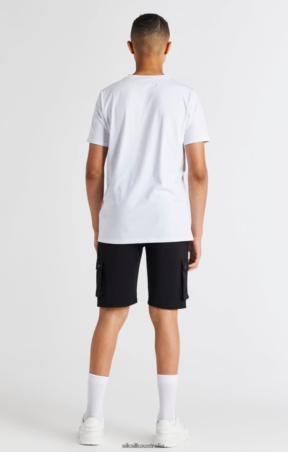 Boys Apparel TB82N315 SikSilk Black Cargo Short