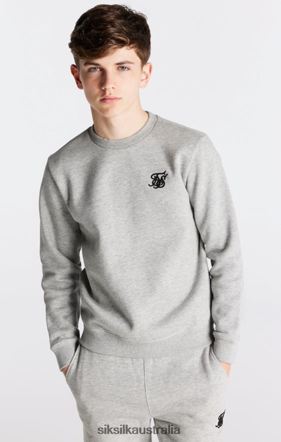 Boys Apparel TB82N289 SikSilk Grey Marl Essentials Sweatshirt