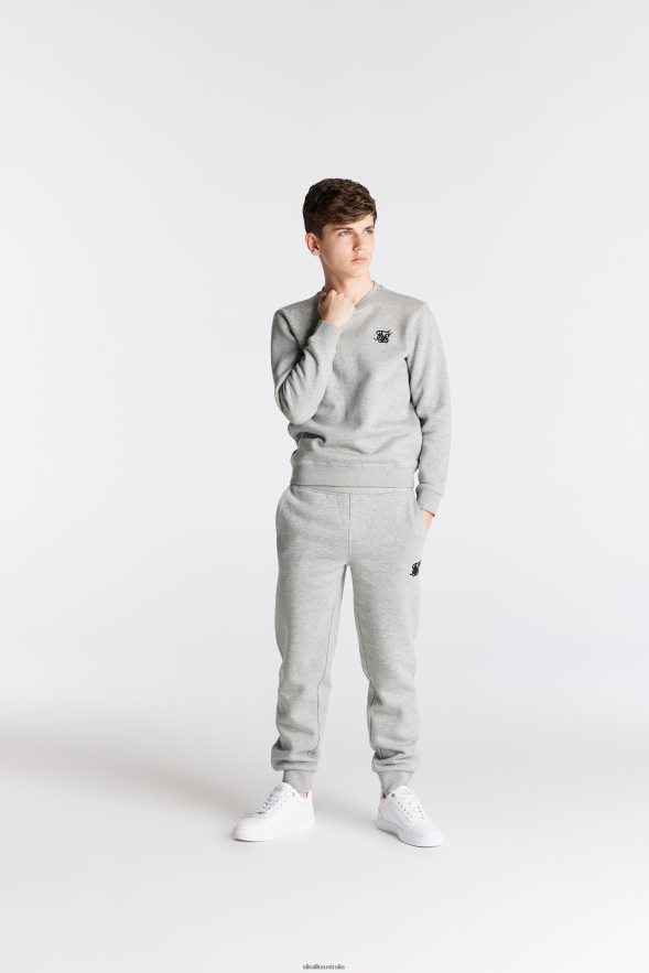 Boys Apparel TB82N289 SikSilk Grey Marl Essentials Sweatshirt