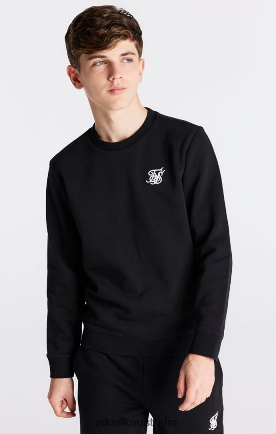 Boys Apparel TB82N291 SikSilk Black Essentials Sweatshirt
