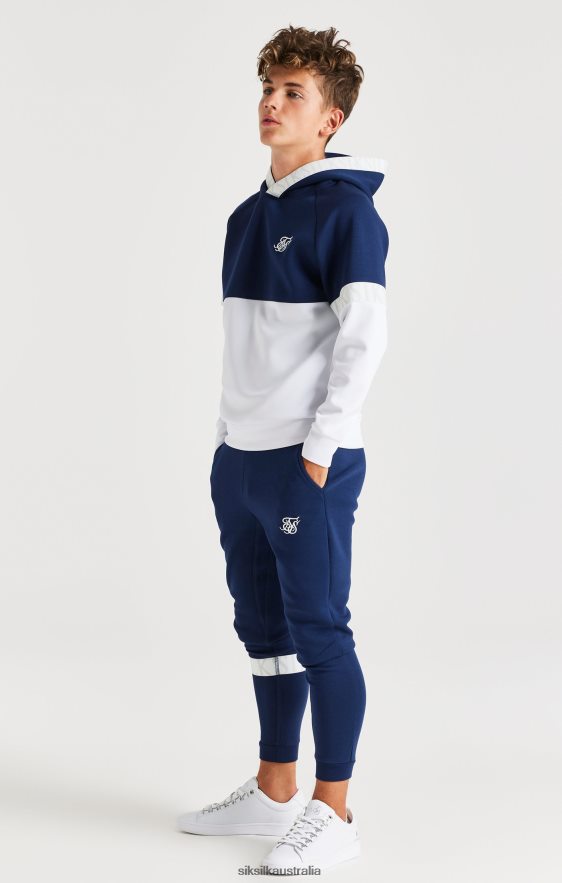 Boys Apparel TB82N292 SikSilk Dynamic Overhead Hoodie - Navy & White