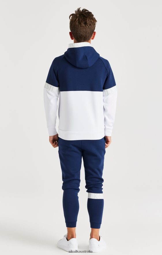 Boys Apparel TB82N292 SikSilk Dynamic Overhead Hoodie - Navy & White