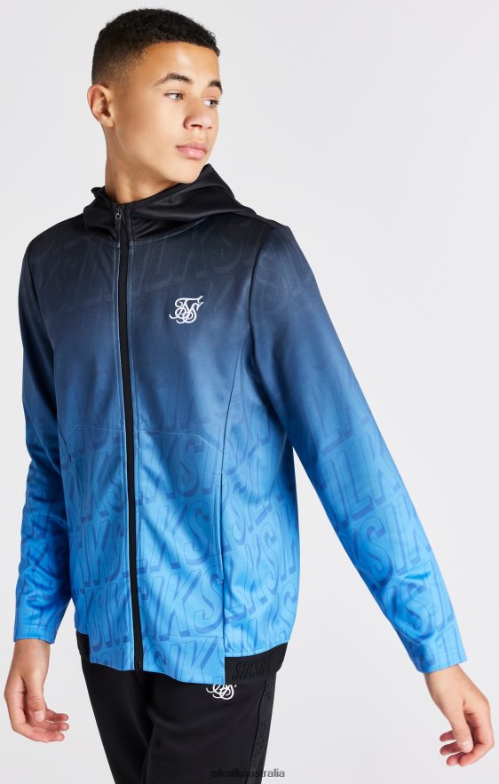 Boys Apparel TB82N293 SikSilk Blue Fade Zip Thru Hoodie