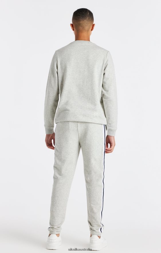 Boys Apparel TB82N296 SikSilk Grey Marl Varsity Crew Sweatshirt