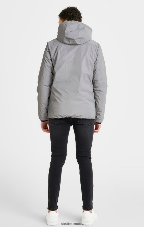 Boys Apparel TB82N298 SikSilk Grey Reversible Bubble Jacket