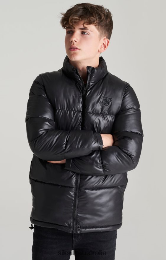 Boys Apparel TB82N300 SikSilk Black Bubble Jacket