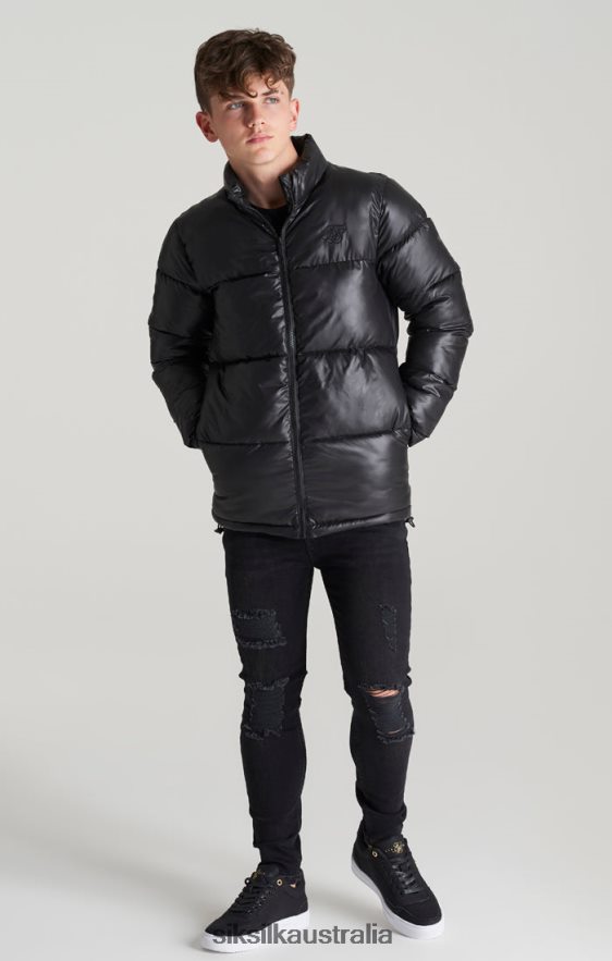 Boys Apparel TB82N300 SikSilk Black Bubble Jacket