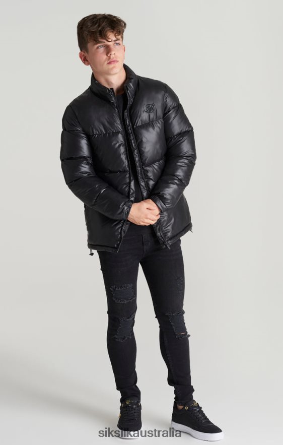 Boys Apparel TB82N300 SikSilk Black Bubble Jacket