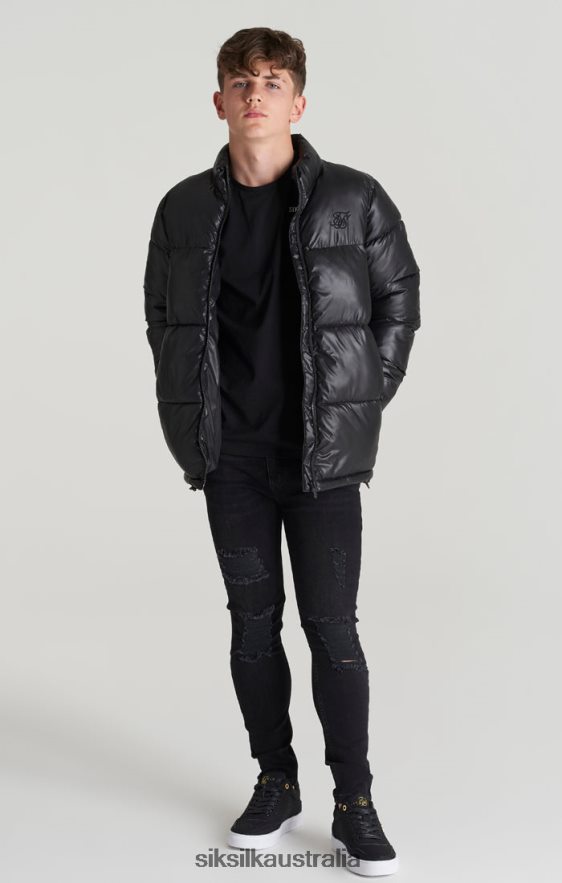 Boys Apparel TB82N300 SikSilk Black Bubble Jacket