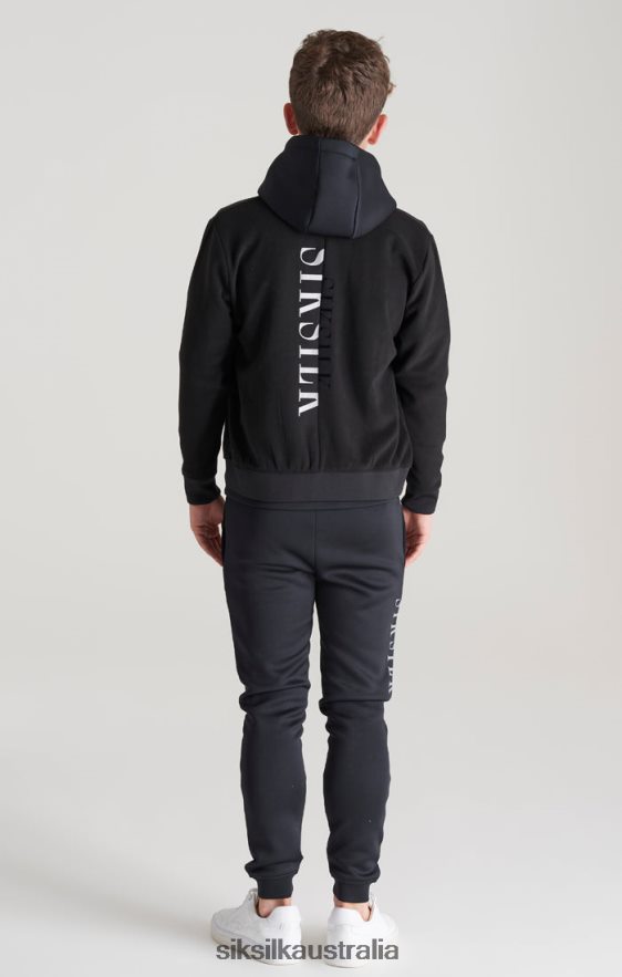 Boys Apparel TB82N301 SikSilk Black Metallic Logo Bomber