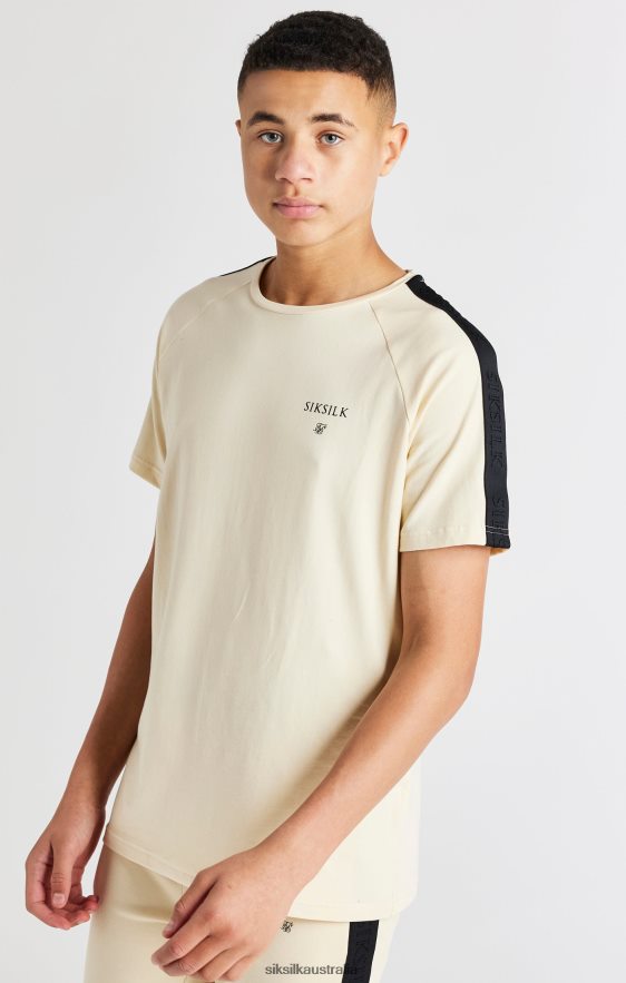 Boys Apparel TB82N282 SikSilk Beige Taped Raglan T-Shirt