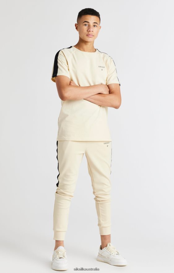 Boys Apparel TB82N282 SikSilk Beige Taped Raglan T-Shirt