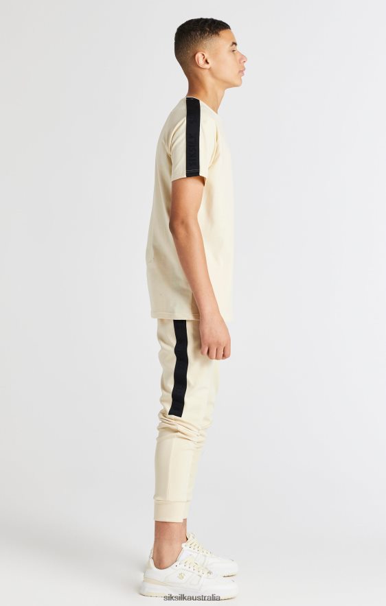 Boys Apparel TB82N282 SikSilk Beige Taped Raglan T-Shirt
