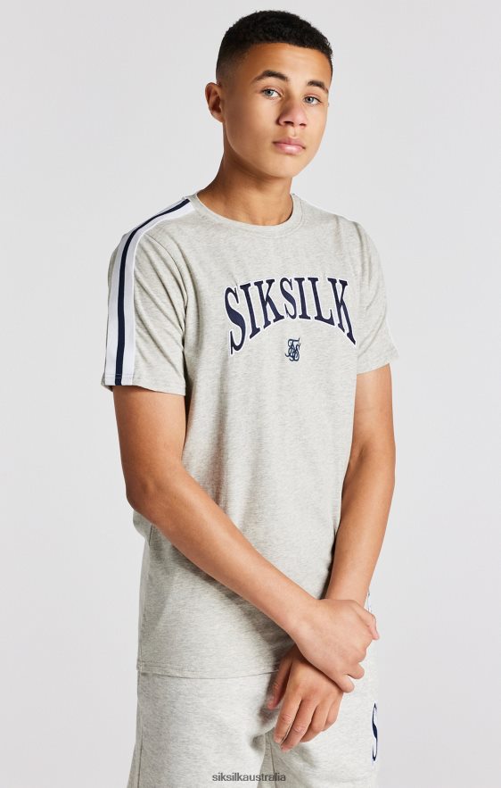 Boys Apparel TB82N283 SikSilk Grey Marl Varsity T-Shirt