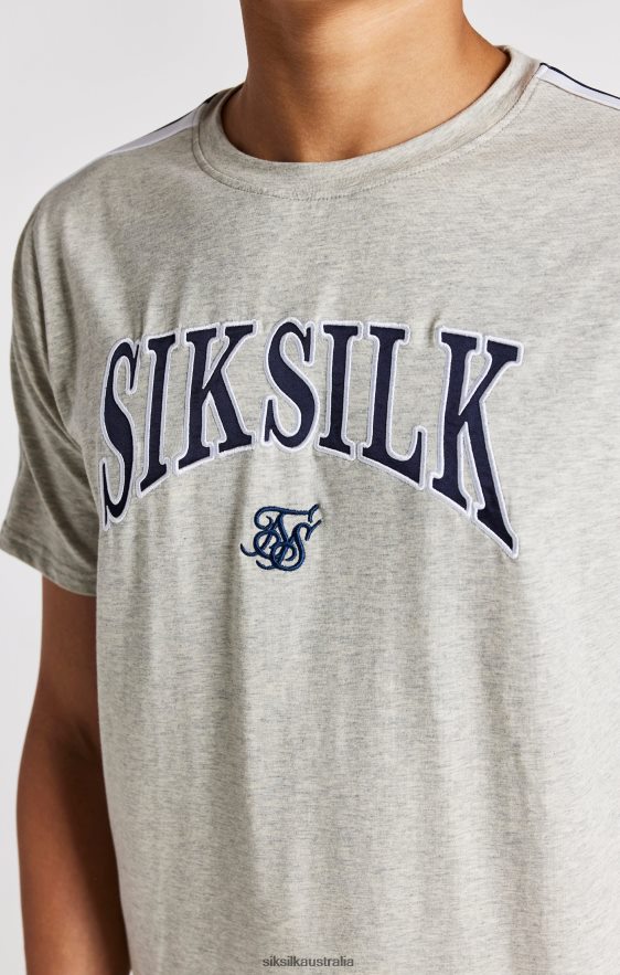 Boys Apparel TB82N283 SikSilk Grey Marl Varsity T-Shirt