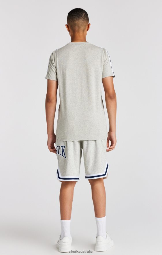 Boys Apparel TB82N283 SikSilk Grey Marl Varsity T-Shirt