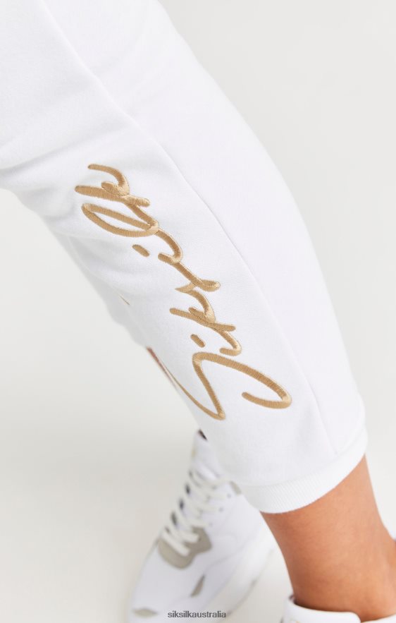 Girls Apparel TB82N347 SikSilk White Signature Jogger