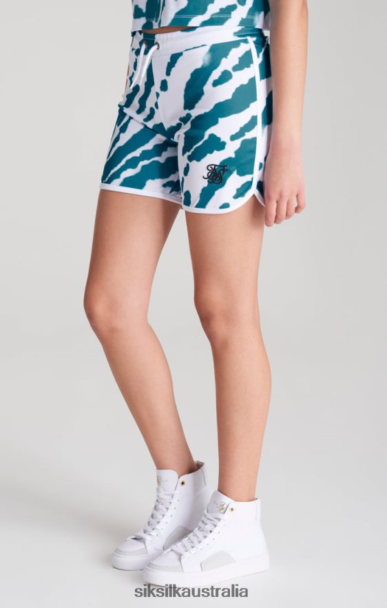 Girls Apparel TB82N358 SikSilk White Tie Dye Short