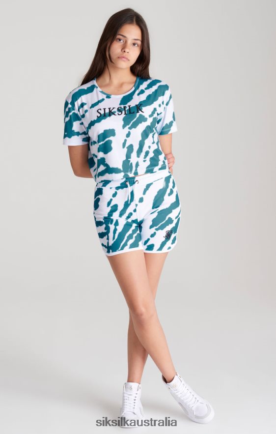 Girls Apparel TB82N358 SikSilk White Tie Dye Short