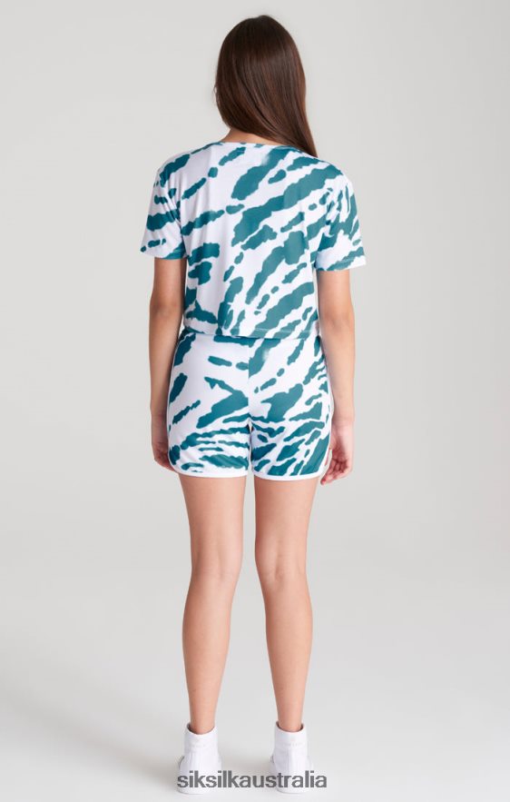 Girls Apparel TB82N358 SikSilk White Tie Dye Short