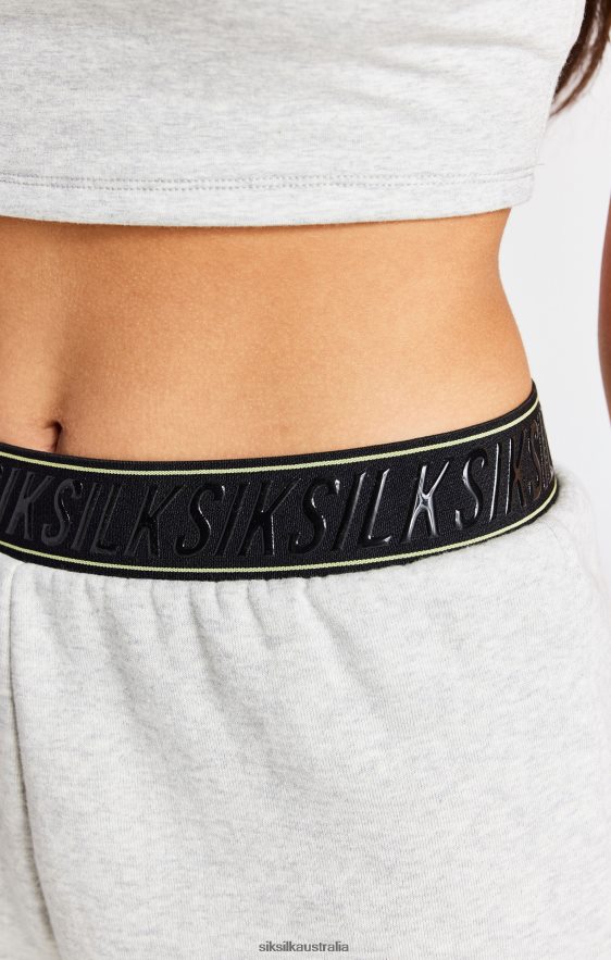 Girls Apparel TB82N360 SikSilk Grey Marl Taped Runner Short