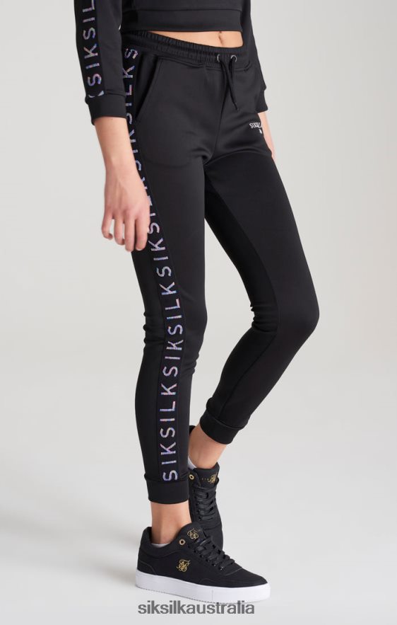 Girls Apparel TB82N349 SikSilk Black Taped Track Pant