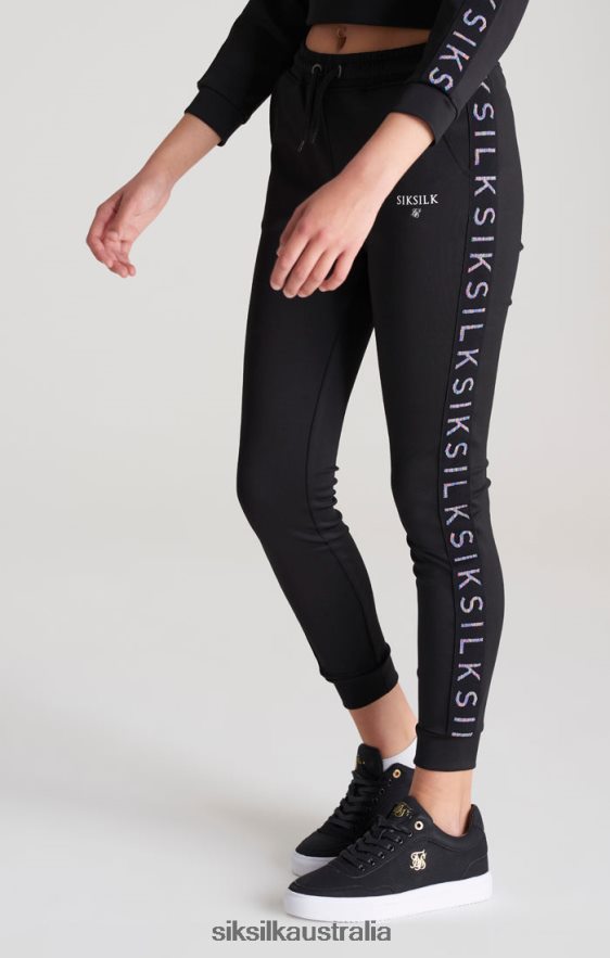 Girls Apparel TB82N349 SikSilk Black Taped Track Pant