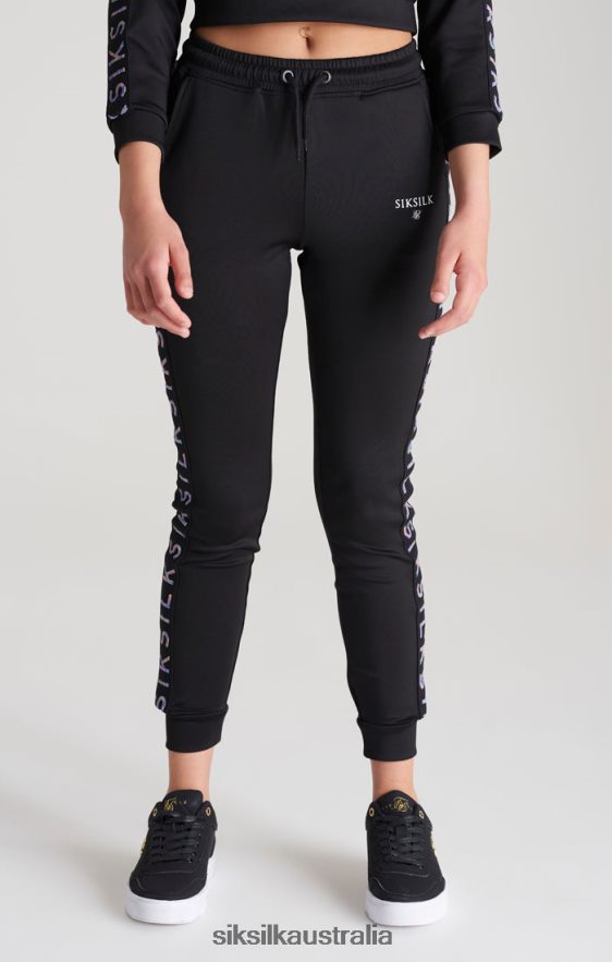 Girls Apparel TB82N349 SikSilk Black Taped Track Pant