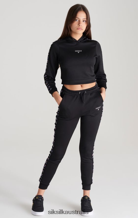 Girls Apparel TB82N349 SikSilk Black Taped Track Pant