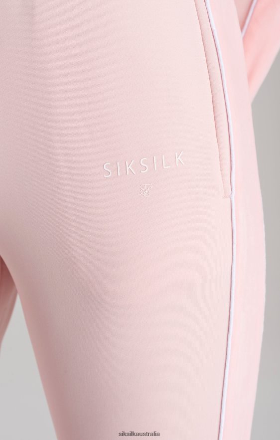 Girls Apparel TB82N350 SikSilk Pink Velour Taped Track Pant