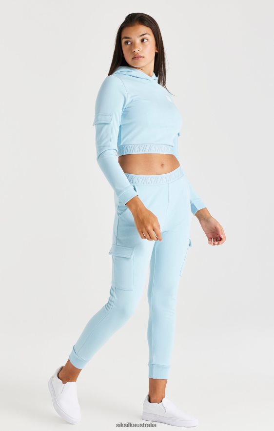 Girls Apparel TB82N352 SikSilk Taped Cargo Pants - Blue