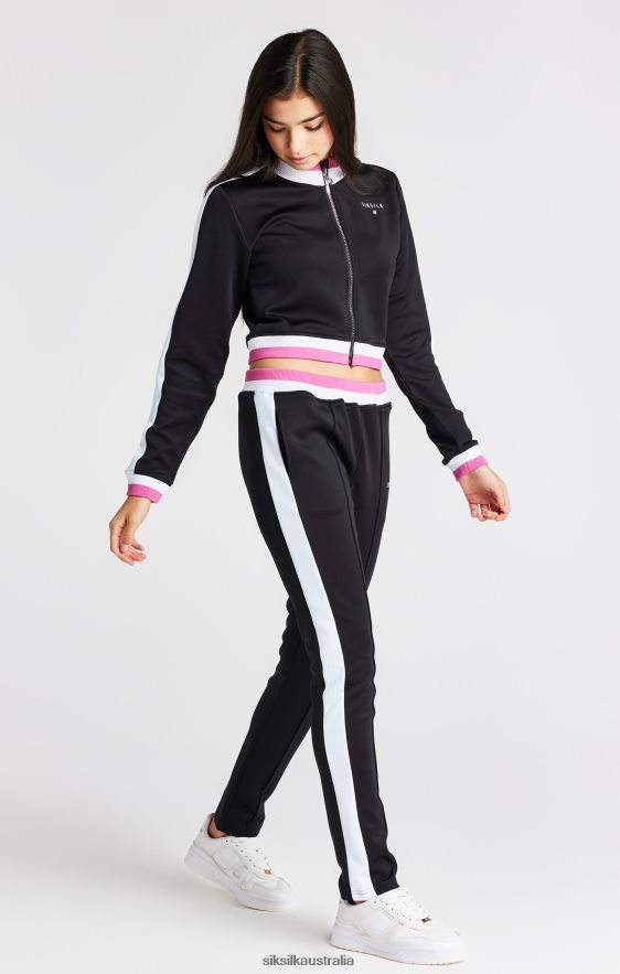 Girls Apparel TB82N353 SikSilk Black Retro Track Pant