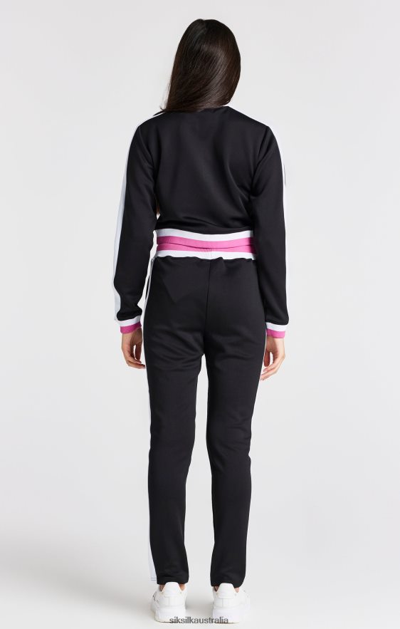 Girls Apparel TB82N353 SikSilk Black Retro Track Pant