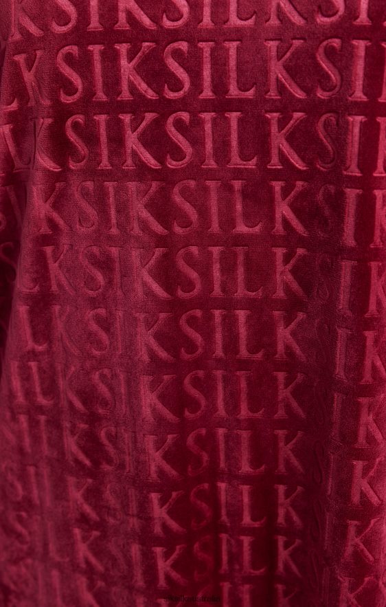 Girls Apparel TB82N345 SikSilk Pink Velour Long Sleeve T-Shirt Dress