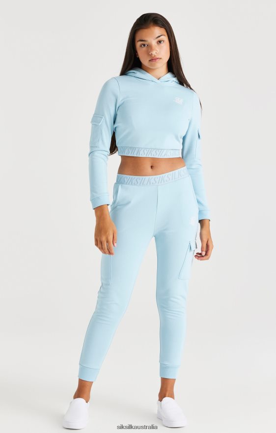 Girls Apparel TB82N328 SikSilk Taped Cargo Overhead Hood - Blue