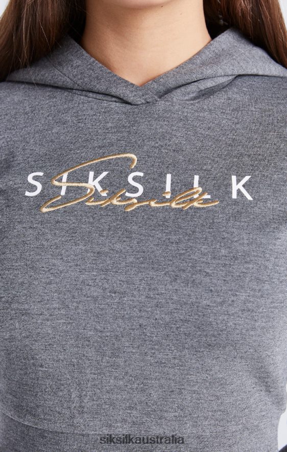 Girls Apparel TB82N329 SikSilk Grey Marl Signature Track Top