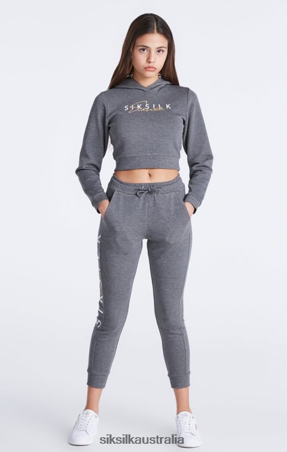 Girls Apparel TB82N329 SikSilk Grey Marl Signature Track Top