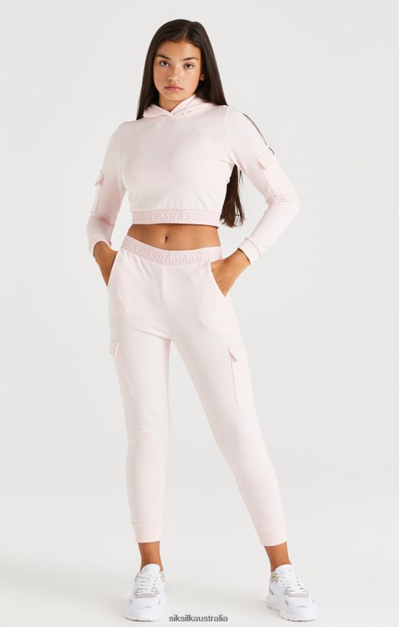 Girls Apparel TB82N331 SikSilk Taped Cargo Overhead Hood - Pink