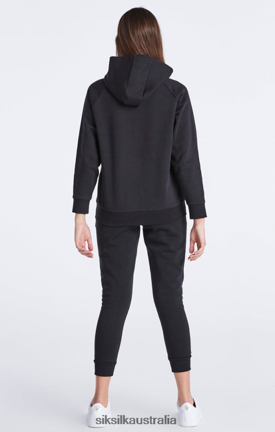 Girls Apparel TB82N335 SikSilk Black Essentials Overhead Hoodie