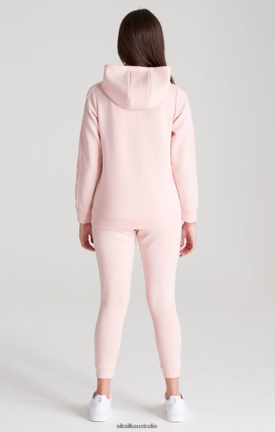 Girls Apparel TB82N336 SikSilk Pink Velour Taped Hoodie