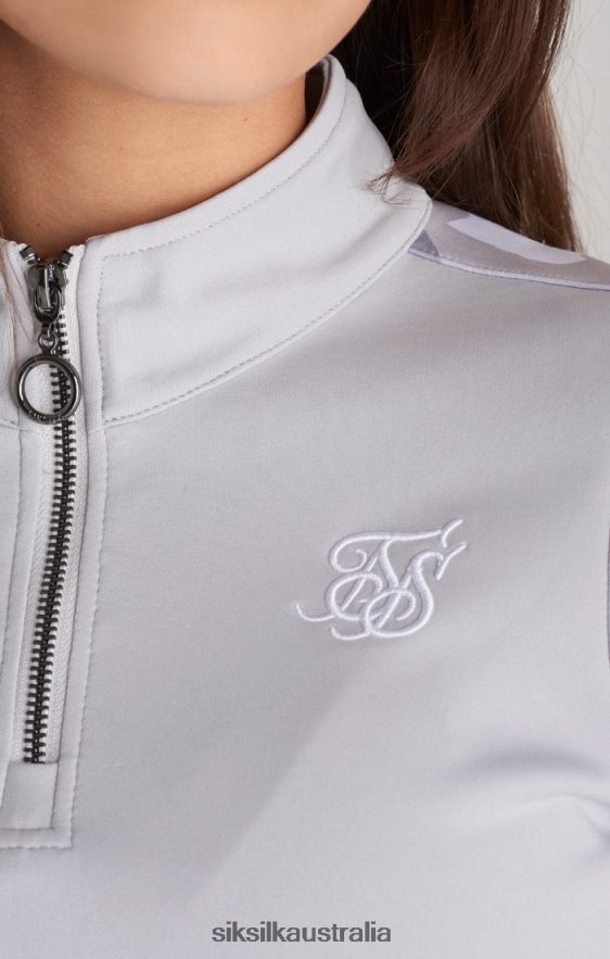 Girls Apparel TB82N338 SikSilk Grey Camo Panelled Track Top