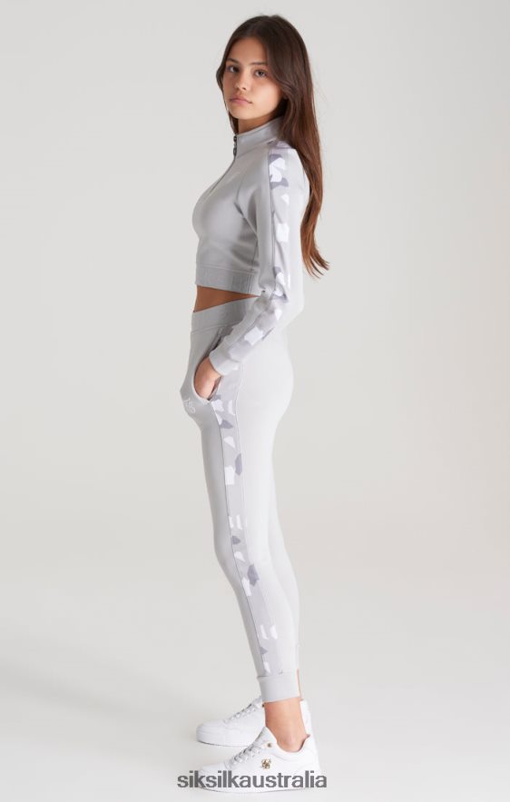 Girls Apparel TB82N338 SikSilk Grey Camo Panelled Track Top