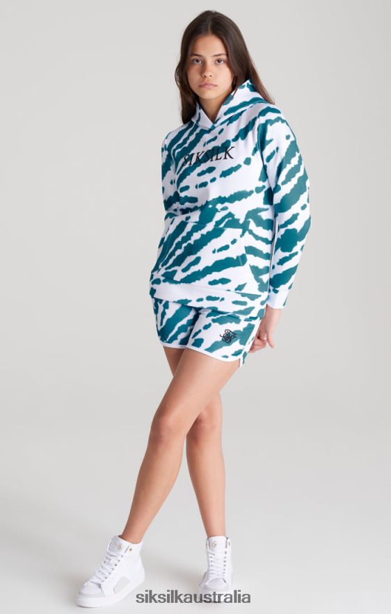 Girls Apparel TB82N339 SikSilk White Tie Dye Hoodie