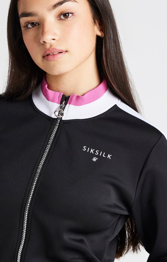 Girls Apparel TB82N341 SikSilk Black Retro Jacket