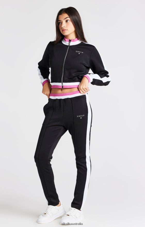 Girls Apparel TB82N341 SikSilk Black Retro Jacket